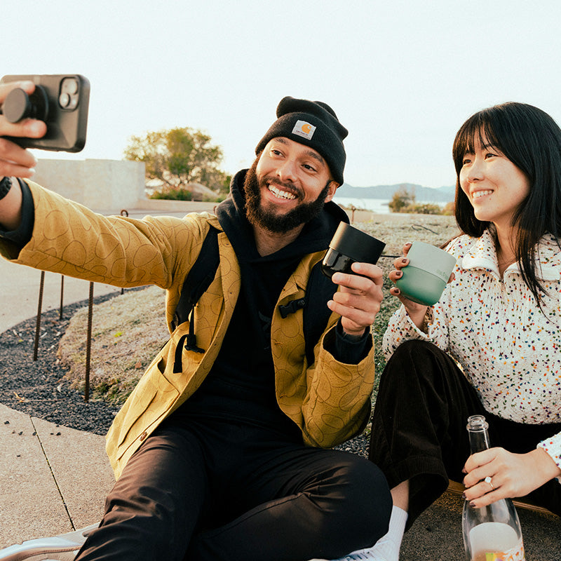 8oz-rise-lowball-tumbler-e0 8oz_rise_lowball_black_iceberg_couple_selfie_city_square.jpg